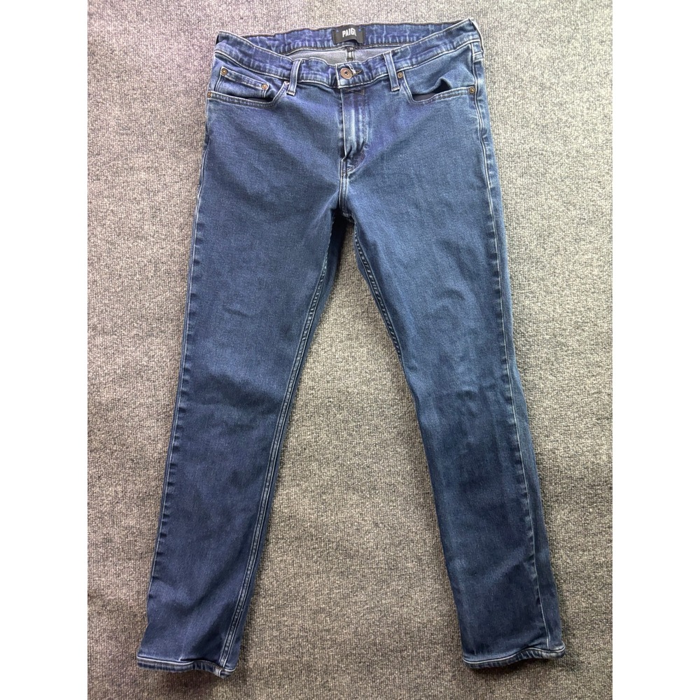 Paige Lennox Jeans Mens 34 Blue Slim Fit Transcend Stretch Denim